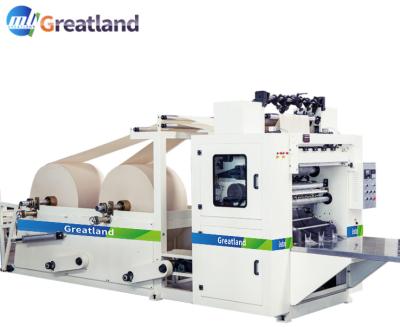 China Full Automatic Hotels V Fold 6 Line Facial Tissue Paper Making Machine With Automatic Transfer Paper Arm for sale