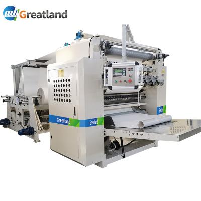 China Hotels High Efficiency Production Machine Embossed Facial Tissue Folding Making Machine V Fold Facial Tissue Paper Processing Machine for sale