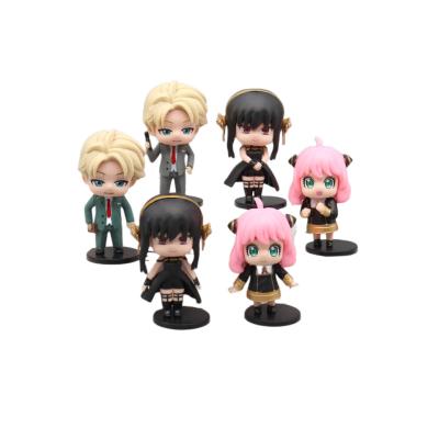 China Crafts XRH 6PCS/SET Spy X Family Loid Yor Forger Home Decoration Chibi Anua With Low Figure Anime Model Toy For Kids for sale