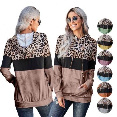 China Anti-wrinkle 2021 Autumn Leopard Sleeve Women Pullover Swearshirt Long Tie Dye Fashionable Tracksuits For Ladies for sale