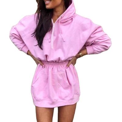 China Breathable Women Spring Long Oversized Long Sleeve Hoodie Dresses Wholesale for sale