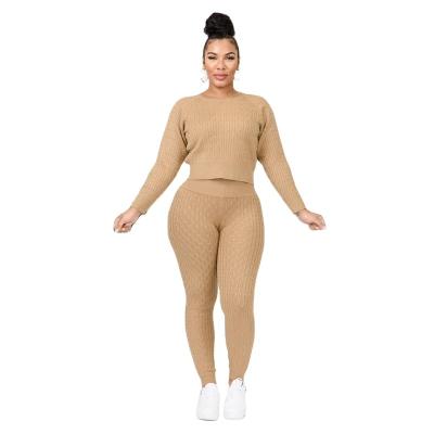 China Anti-Wrinkle Sweater Trendy Casual Thin Yarn Long Sleeve Plus Size Sweaters Set For Women for sale