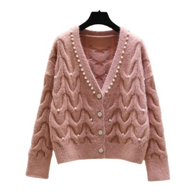 China Wholesail Breathable Cheap Long Sleeve Cable Knit Sweater Knitwear Cardigan For Women for sale