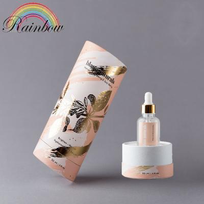 China Recycled materials tube custom paper box for essential oil bottle cosmetic skin care packaging for sale