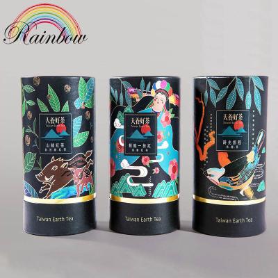 China Recycled Materials China Manufacturer Custom Design Cardboard Cylinder Paper Tube For Coffee Tea Packaging Box for sale