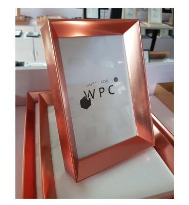 China Home Decoration 2019 2020 Tabletop Home Portrait WPC New Products Decoration Photo Frame Wall Plastic High Quality Frame Rose Gold Picture Frame for sale