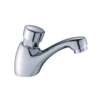 China Surface Mount Brass Ceramic Material Basin Faucet Lavatory Style Time Delay Faucet In Public USE for sale