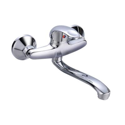 China Modern Modern Zinc Alloy Body Chromed Bathroom Shower Faucet With Long Spout for sale