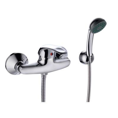 China Without Sliding Bar Modern Zinc Alloy Body Chromed For 1 Hole Hot And Cold Shower Bathroom Mixer Installation Faucet for sale