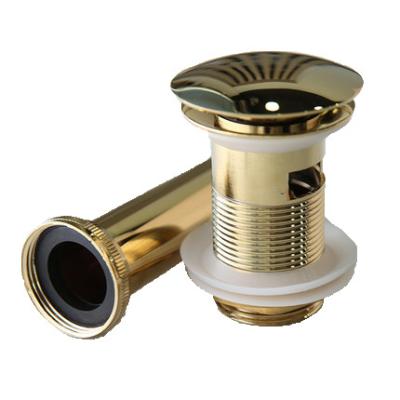 China Modern Golden Chrome Bathroom Sink Pop Up Drain for sale