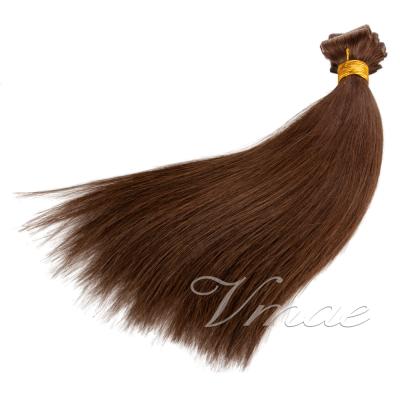 China Double 11A Virgin Raw Color Drawn High Quality Soft Clean Human Hair 100g 4# Straight Invisible Tape In Hair for sale