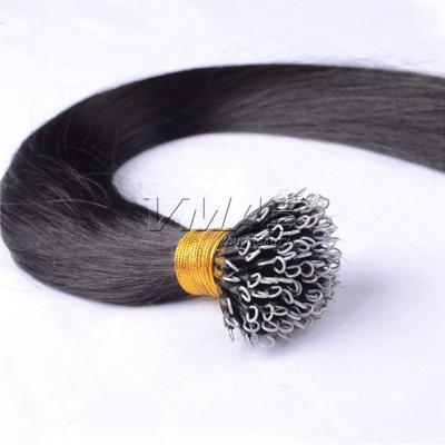 China High Quality Drawn Nano Factory Double Tip Extension European Nano Tip #1b #6 #27 Brown Ring Hair Pre Bonded Human Ring Human Hair Extension VMAE for sale