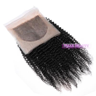 China Cheap Virgin Brazilian Natural Color Lace Closure Skin Color Curly Closer Extension VMAE Human Hair Lace Closure Baby Hair PU for sale