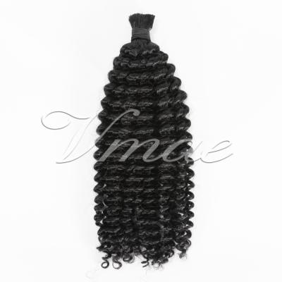 China Simple Drawn Curly Kinky Curly Hair Bulk Extension Natural Color Straight Hair Bulk Hair Extension VMAE Curly Kinky Curly Mongolian Hair Bulk Hair for sale