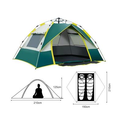 China Waterproof 2-4 Person Quick Open Automatic Pop Up Tent Waterproof Camping Tent For Sale Outlet Travel Rise for sale