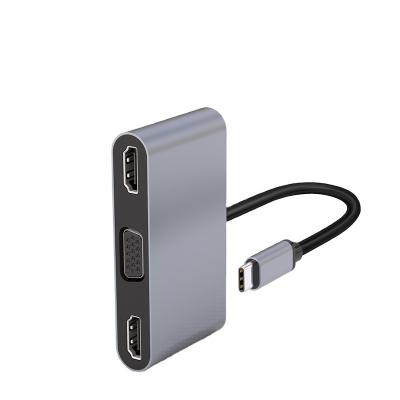 China Mobile Devices .desk Computer 5 in 1 USB Type C Hub with 100M Ethernet 5 Ports USB C Dock Adapter for MacBook Pro Air Laptop USB 3.0 Hubptops for sale