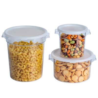 China Kitchen Sustainable Grains Beans Storage Organizer Knock Keep Fresh Food Storage Box Plastic Airtight Food Storage Containers for sale