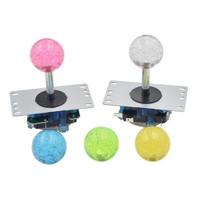 China Transparent Plastic+metal Sanwa bubble arcade ball top arcade joystick sensitive joystick for games machine for sale