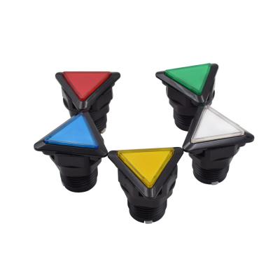 China High Quality Plastic PC DC12V Indicator Arcade Game Triangle Button Momentary Led Micro Push Button Switch for sale