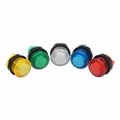 China PC Style 30mm New Plastic Arcade Led Push Button For Game Machine Illuminated Push Button for sale