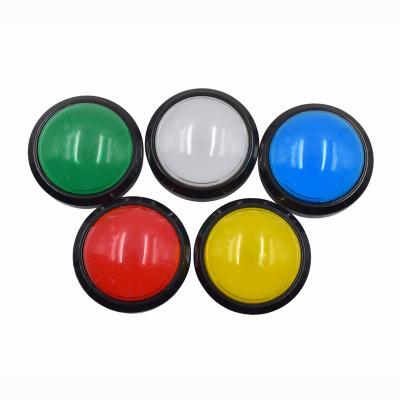 China Wholesale 100mm Big Round Push Button Arcade Flat Cover Led Push Button For Arcade Game Machine 100MM for sale