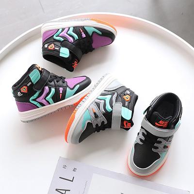 China Chinese Children's Clothing Factory Spring (7-12 Years) Tall And Side New Autumn Boys Shoes Fashion Children Tall Shoes Soft Bottom High Board Shoes For Boys And Girls for sale