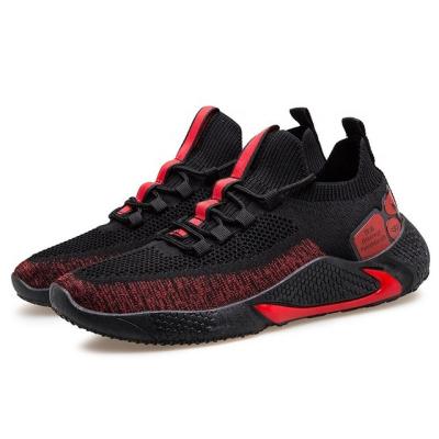 China Fashion trend wholesale rubber unique sports shoes softly flying woven breathable tide shoes new fashion men's shoes for sale