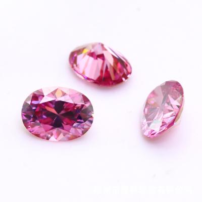 China SICGEM 8*10mm 3CT Pink Oval Synthetic Gemstone Prices Loose Stones SICGEM 8*10mm 3CT Game or Fire Diamonds Color Moissanite for sale