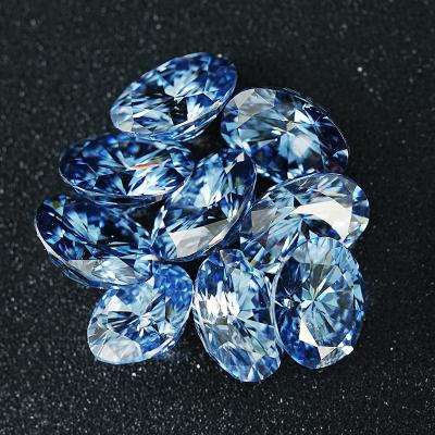 China Color Set or CVD 1ct Light Blue Oval Sapphire Moissanite Loose Gem Stone Forever Shinny Clarity Color Diamond Developed by VVS Fire Nature Color Lab for sale