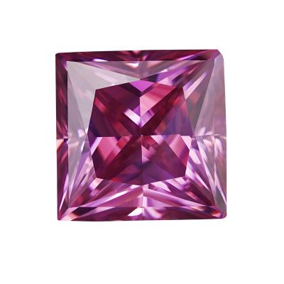 China Game Or Fire Color SICGEM 5.5 mm Carat Custom Fancy Synthetic Princess Diamond 1 Shape Pink Moissanite Moissanite for sale