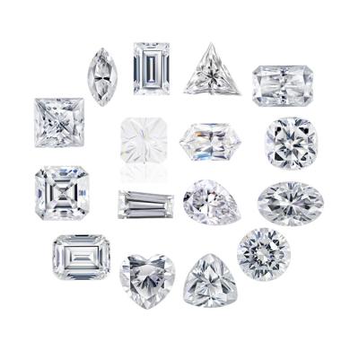 China Color Play or Fancy Shape Moissanite Def Gh Ig Diamond Loose Gem Stones White Synthetic VVS Fire Moissanite SICGEM for sale