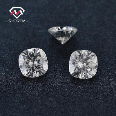 China VVS 1 to 11 Carat 7A DEF Super White Fire SICGEM Custom Size Best Color Set or Loose Diamonds VVS 1 to 11 Carat Cushion Cut Best Moissanite Gem Stones for sale