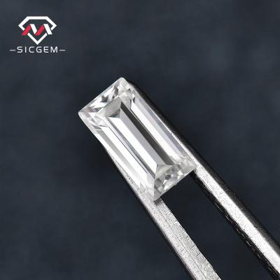 China SICGEM D Color Play or White Fire Color Wand Cut Diamond Loose Moissanite Colorless Synthetic Gemstone 3X5 mm Moissanite for sale