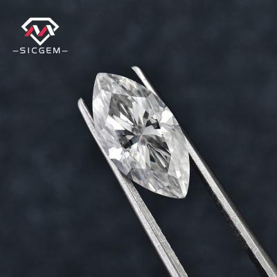 China Game or Fire SICGEM 5*10 Millimeter 1Ct Large Marquise Moissanite Gemstone Loose Diamonds Natural Loose D Vvs1 Color Moissanite for sale