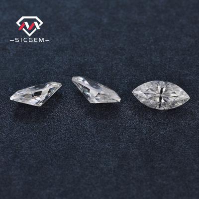 China Game or Fire SICGEM Superb Premium Carat Stones I J G H Marquise Cut Diamond Moissanite Loose 10x5mm 1 to 7 Color for sale