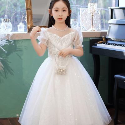 China 2022 New Arrival Princess Baby Child Dress White Lace Elegant Fancy Wedding Dress Viable For Children for sale