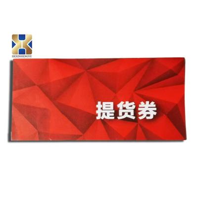 China Custom Logo Design Printed Premium Super Sale Coupon Security Voucher Scratch Card for sale