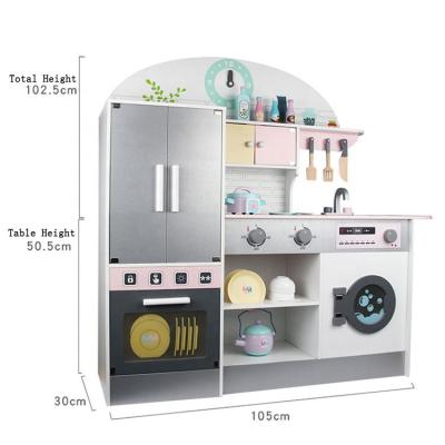 China Toy Kitchen Play Set Kids Preschool Pretend Kitchen Cooking Wooden Kitchen Toy Play Set Kids Play Set For Baby for sale