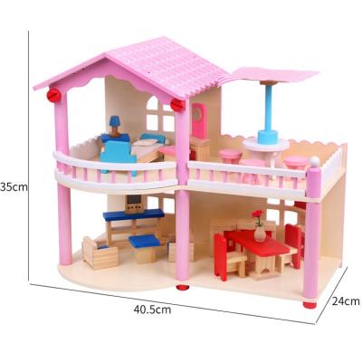 China Wholesale 3D Doll House Environmental Material Classic Miniature Wooden Kits For Baby for sale