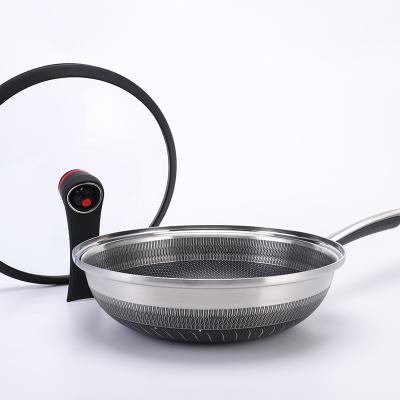 China Hot Sales 316 / 304 Stocked Induction Honeycomb Cooking Wok for sale