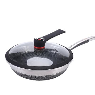 China High Quality Stocked Stainless Steel Wok Household Honeycomb Wok for sale