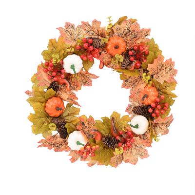 China Plastic + Cloth Halloween Door Wreath Festival Garland Autumn Garland Halloween Decorative Garland for sale