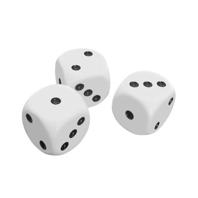 China Fitness Resin Dies 16mm Rounded White Dice Entertainment Dies for sale