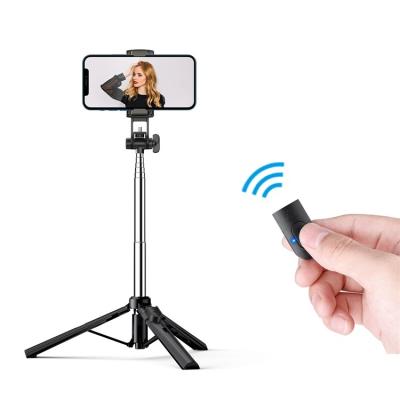 China Portable Flexible 2 in 1 Tripod Mount Holder with Wireless Remote and Extendable Selfie Stick for iPhone and Android for sale