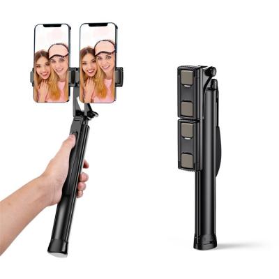 China Portable Flexible High Quality Multifunctional Handheld Tripod Phone Monopod Selfie Stick With Remote Shutter for sale