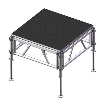 China Portable Easy Assemble Durable Anti-Slip Aluminum Stage For Hotel 1.22x1.22m Whwt01 for sale