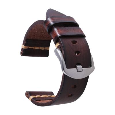 China Wholesale Durable Single Layer Cowhide 20mm Leather Watch Band For Samsung S3 Galaxy Watch 42mm Classic Leather Watch Strap 46mm for sale