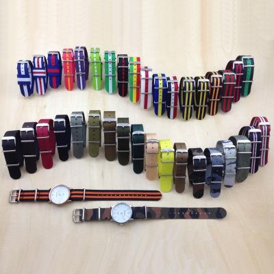 China Hot Types OEM Durable Design Nylon Watch Straps for sale