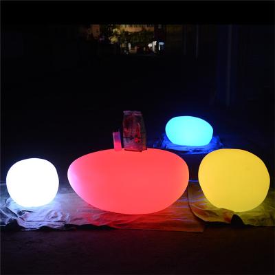 China Yard Yard Lights Led Solar Ball Stone Event Color Changing Battery Powered Waterproof Light Led Ball Stone Sphere Light Lamp for sale