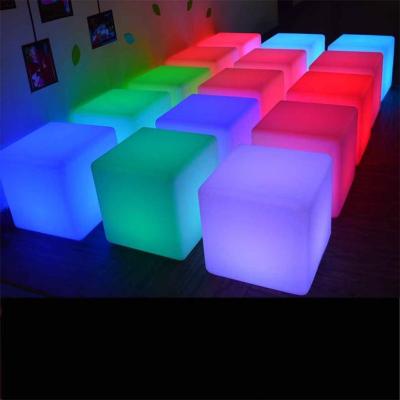 China Plastic bar chair bar furniture led rubik's cube chair lit fidget cube bar chair for sale